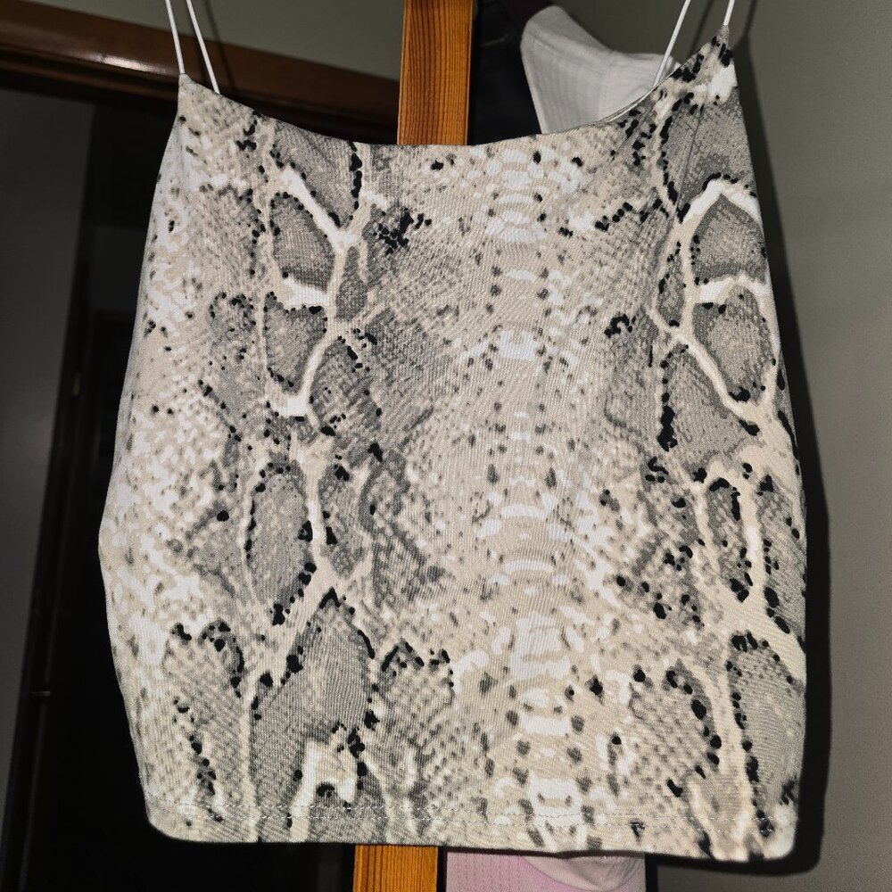 Snake skin spaghetti strap